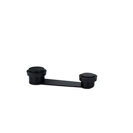 Black Adhesive Door Stopper |with 50mm Thick Door Retainer | Black Rubber | Includes Screw + Plug | Mod. I-164 |EVI
