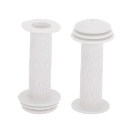 TUCKBOLD Child Bike Handlebar Grips Covers 105mm Long Soft | Children Bicycle End Grips Protector White 1 Pair