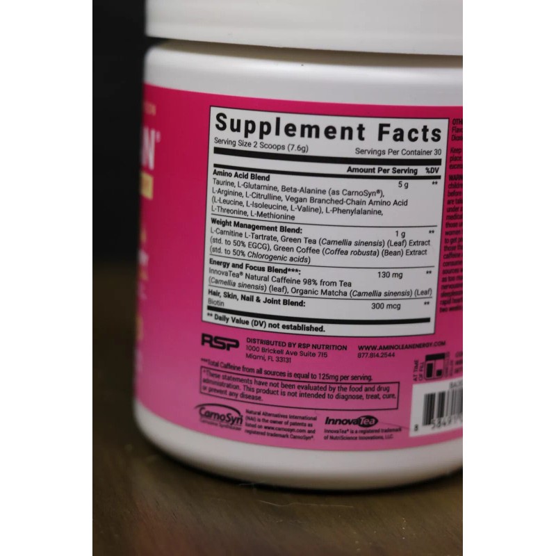 rsp aminolean energy berry elixir 8.04oz
