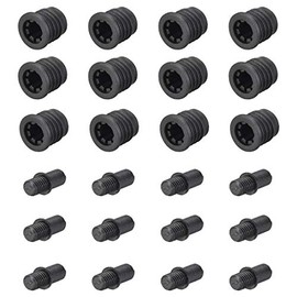 sourcing map 12 Pairs Speaker Kit Guides for Small Pens 19.5 mm Black Diameter 5.6 mm