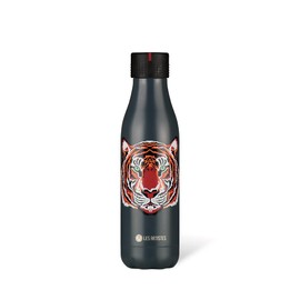 Les Artistes-Paris A-4264 Bottle'Up Thermos Flask, 500 ml, BPA-Free, Reusable, Keeps Hot for 12 Hours and Cold for 24 Hours, Stainless Steel, Tiger Design