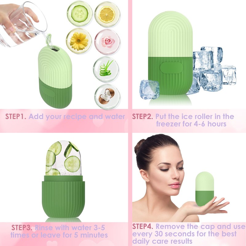 GeeRic Ice Roller, Ice Roller, Face Massage, Facial Ice Roller,