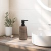 Boperzi Liquid Pump Soap Dispenser for Bathroom Ceramic Striped Kitchen