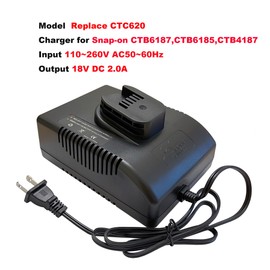 CTC620 Charger for Snap on Battery CTB4185, CTB6187 CTB6185 CTB4187 Battery,18-Months Warranty