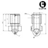 Lufix V6 Nozzle Brass 0.2 to 1.0 mm for 1.75