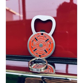 Cairns & Brother Logo Bottle Opener Keychain - Engraved and Enameled