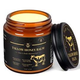 WOPD Beef Tallow for Skin,Grass Fed Beef Tallow for Face,Organic Beef Tallow,Tallow and Honey Balm,Tallow Honey Balm for Face.(4.23oz /120g)