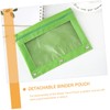 Gatuida 3Pcs Oxford Zipper Binder Pouches Transparent Document Storage Bags