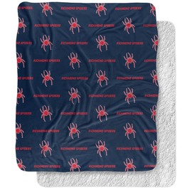 University of Richmond Blanket, 50"x60" Logo Pattern Silky Touch Sherpa Back Super Soft Throw Blanket