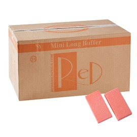 RED Nail Design Slim Disposable Nail Buffers - 1000 PCS, 100/120 Grit Single-Use Nail Buffing Blocks for Natural & Acrylic Nails - Precision Buffers for Manicure & Pedicure - Ideal for Salons & Home