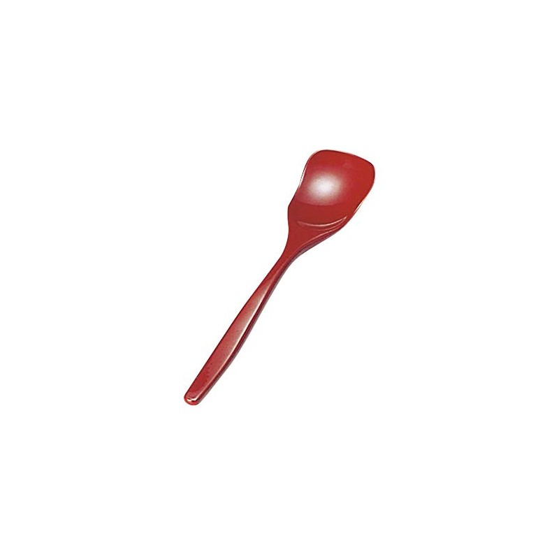 Yamako Genuine Lacquer Ice Cream Spoon, Vermilion