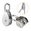 2 Pcs M15 Single Pulley Block and Two Pulley, 304