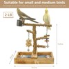 LIMIO Natural Wood Bird Toys Playground, Bird Cage Accessories, Bird