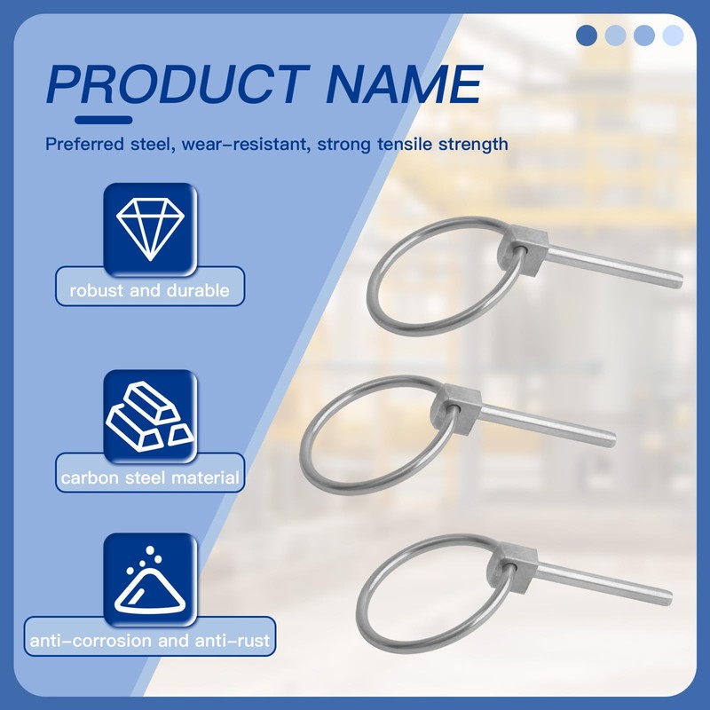 Begino 4Pcs 1/8" x 1-3/16" Stainless Steel Linch Pins with