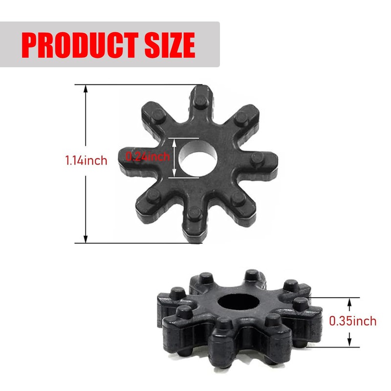 ijuicy 2 PCS Car Flexible Steering Coupling, Nylon Plastic Steering