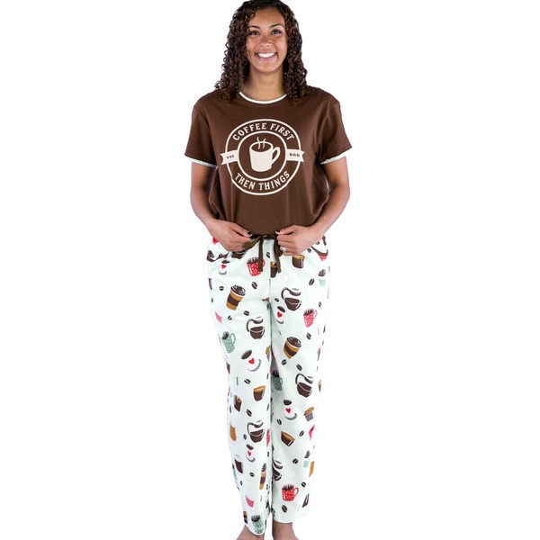 Lazy One Women's Pajama Set, Short Sleeves with Cute Prints,