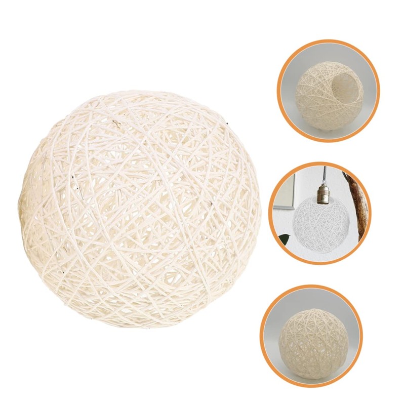 Outanaya Woven Lamp Shade Rustic Style Lightweight Easy Install Pendant