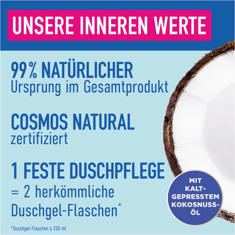 Nature Box Exotic Solid Coconut Scented Shower Care 100g