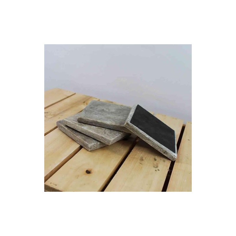 NKlaus Alabaster Plate 8.5 x 8.5 cm for Smoking and