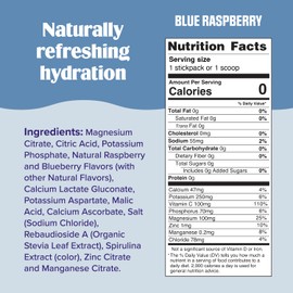 Ultima Replenisher Daily Electrolyte Powder Drink Mix – Sugar Free – Blue Raspberry, 30 Servings – Hydration Powder with 6 Electrolytes and Trace Minerals – Keto Friendly, Vegan, Non-GMO