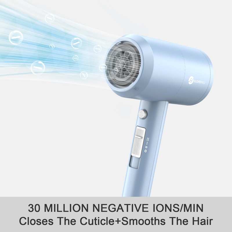 Slopehill Professional Ionic Hair Dryer, Powerful 1800W Fast Drying Low