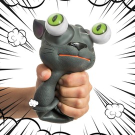 ZHT Interesting Squeeze Toys，Stress Relief Relieve Hand Fidget ，Toys for Kids and Adults, Sensory Therapy Toys for ADHD Autism Stress Anxiety (Gray-Cat)