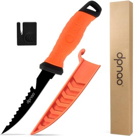 DPNAO Fishing Fillet Knife, Sharp Flexible Stainless-Steel Blade 5’’-9’’, Professional Level Knives for Filleting and Boning Meat, Non-Slip Handles, Includes Protective Sheath and Sharpener