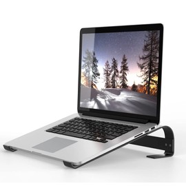 Orco Laptop Stand Foldable Ergonomic Laptop Riser Aluminum Laptop Holder Laptop Desktop Stand Notebook for MacBook Pro/Air HP Açai Zenbook Lenovo Sony Dell 10-15.6” Laptops - (Black)