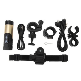 Mini Sports DV Camera 12MP WiFi IP66 Waterproof 1600mAh Type C 120 Wide Degree Outdoor Sports Helmet Camera for Motorcycle Bike Gold
