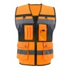 OPLERAI Chaleco de seguridad reflectante de alta visibilidad, Naranja, Large