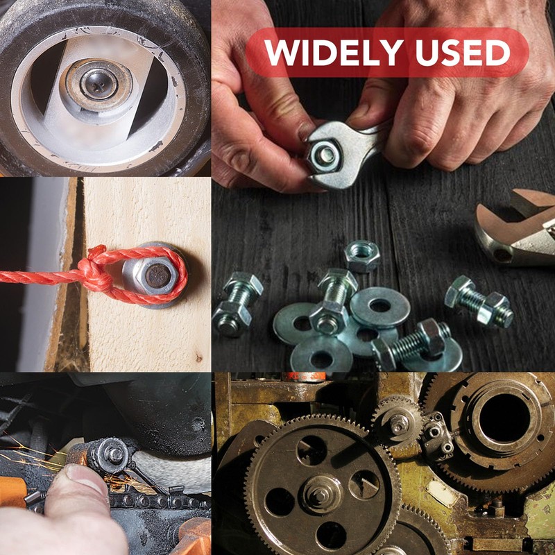 AOKOLL - Arandelas planas de acero inoxidable 304 (1/4 x