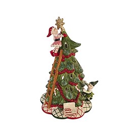 Blue Sky Clayworks 20258 Elfville Tealight Holder, 9.75-inch Height