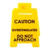 Lotsdonxia Double-Sided Caution Overstimulated Desk Sign - Funny Office Humour,
