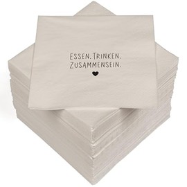 HEKU 100 napkins, 3-ply, 33 x 33 cm, food drinking together, absorbent and practical packaging, wide selection, ideal for special occasions