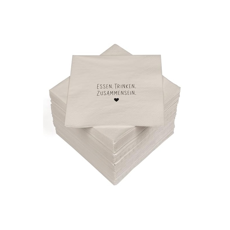 HEKU 100 napkins, 3-ply, 33 x 33 cm, food drinking