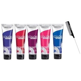 Intense Comb + Co𝐥o𝐫 Int𝐞n𝐬it𝐲 by J, SEMI-PERMANENT Creme Hair Color, Deep, Bold, Vibrant Colours (w/SIeekshop Rat Tail Pin Comb) Cream Haircolor Dye (YELLOW)