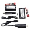 Blomiky 2 Pack 7.4V 1500mAh 15C Li-ion Rechargeable Battery with