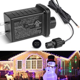 DC 12V 12W 1A Class 2 Power Supply, IP44 Waterproof Low Voltage LED Transformer, Replacement Yard Inflatable Adapter Driver with US Plug,UL Listed,for Christmas Light,Inflatables 1Pack