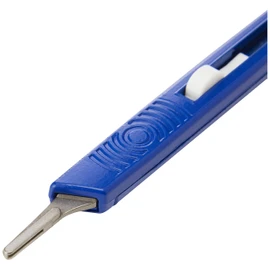 2806 Swann Morton Retract away Handle - Sleeved , Blue