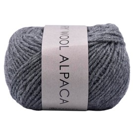 DARUMA 6500 Hand-Knitting Wool Yarn, Airy Wool Alpaca, Medium Weight COL. 8, Dark Gray, Approx. 1.1 oz (30 g), 328.4 ft (100 m)