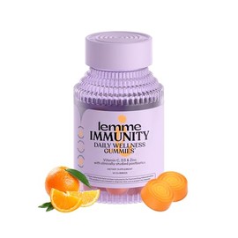 Lemme Immunity Postbiotic Gummies for Women with Vitamin C, Vitamin D3 2000 IU, Zinc & Astragalus, 10 Billion Postbiotic Cells for Daily Immune Support, Sweet Orange, 60 Count, 30-Day Supply