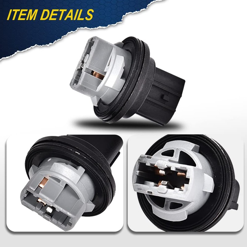 PIT66 2PCS Front Part Turn Signal Light Bub Plug Socket,