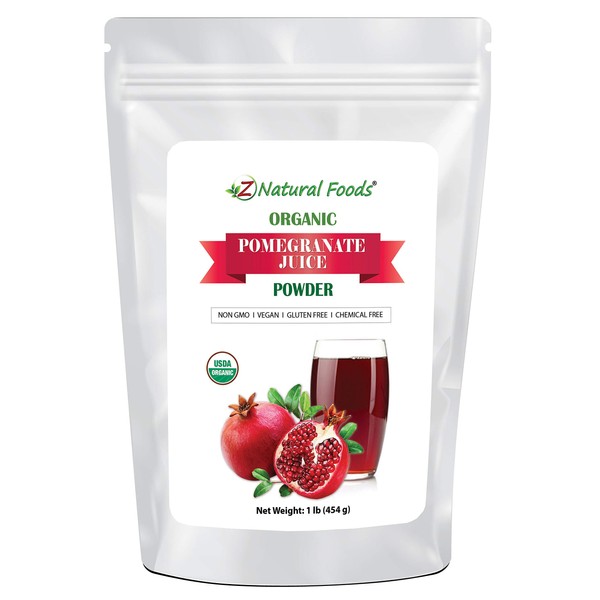 Organic Pomegranate Juice Powder - 1 lb - Enjoy The Delicious Taste Year Round - Powerful Antioxidant Benefits - Mix In Smoothies, Tea, Juice, Yogurt, & Recipes - Raw, Vegan, Non GMO, Gluten Free