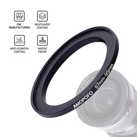 67mm to 95mm Step Up Ring For Filters,67mm-95mm Camera Filter Ring,Made Of CNC Machined space aluminum With Matte Black Electroplated Finish.for 95mm UV,ND,CPL Camera Filter accessories