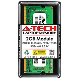 A-Tech 2GB RAM for Dell OptiPlex 3240 AIO, 3040M, 3040 Micro | DDR3/DDR3L 1600 MHz SODIMM PC3L-12800 Memory Upgrade