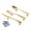 3Pcs DIY Creative Spoon Fork Knife Kitchen Cabinet Closet Drawer