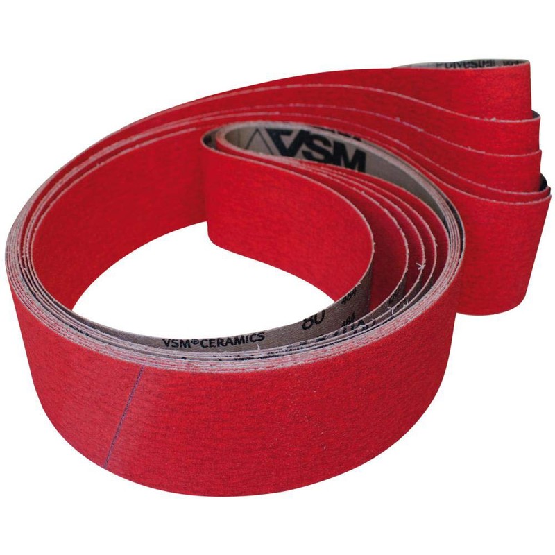 VSM 733639 Abrasive Rolls Ceramic Grit 80 for Metal, Red,