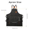 Tosewever Canvas Cross Back Chef Apron for Men Women with