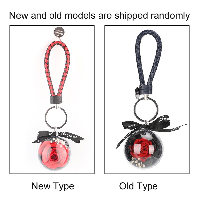 Preserved Flower Keychain Creativity Hanging Round Ball Pedant Gift Craft