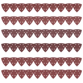 Aoyfuwell Pack of 90 Delta Sandpaper, Sanding Sheets, Triangle Sandpaper, Triangular Sandpaper, Assorted with 6 Holes, 40/80/120/180/240/320 Grit
